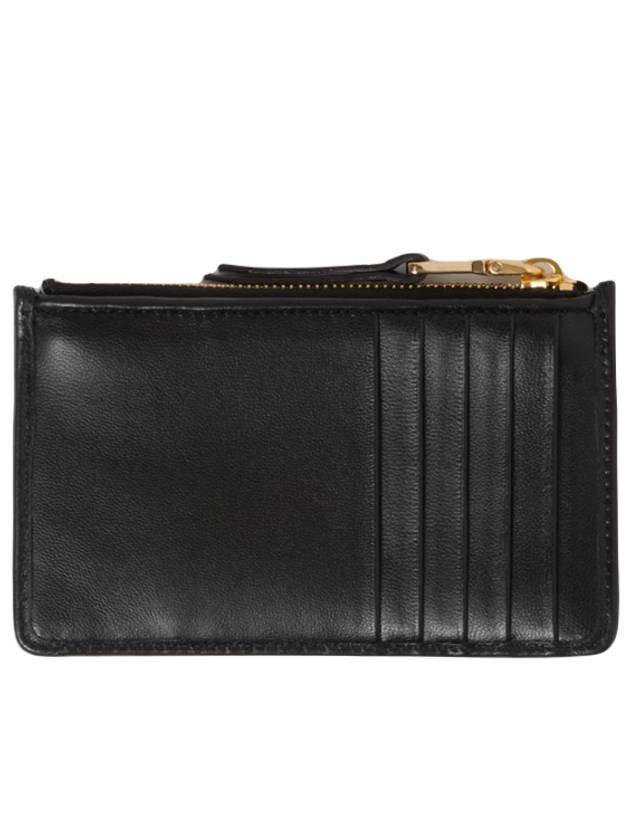 Matelasse Leather Envelope Card Wallet Black - MIU MIU - BALAAN 3