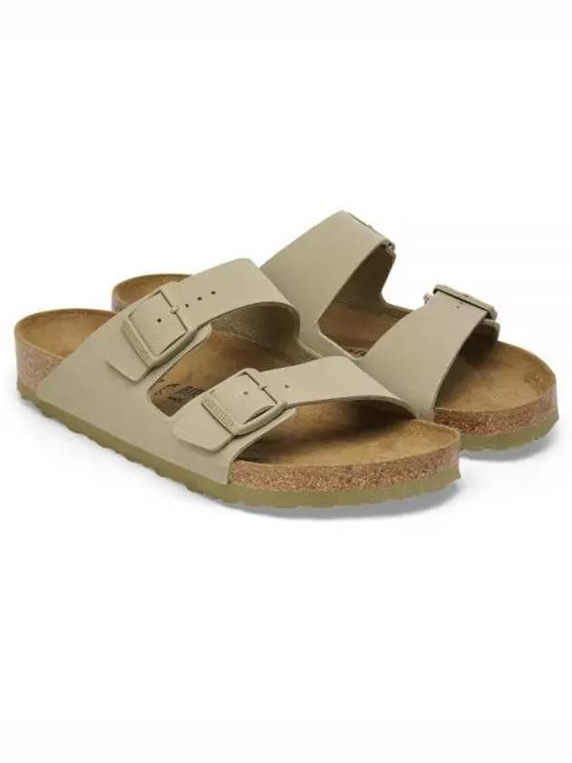 Arizona Birko-Flor Slippers Faded Khaki - BIRKENSTOCK - BALAAN 2