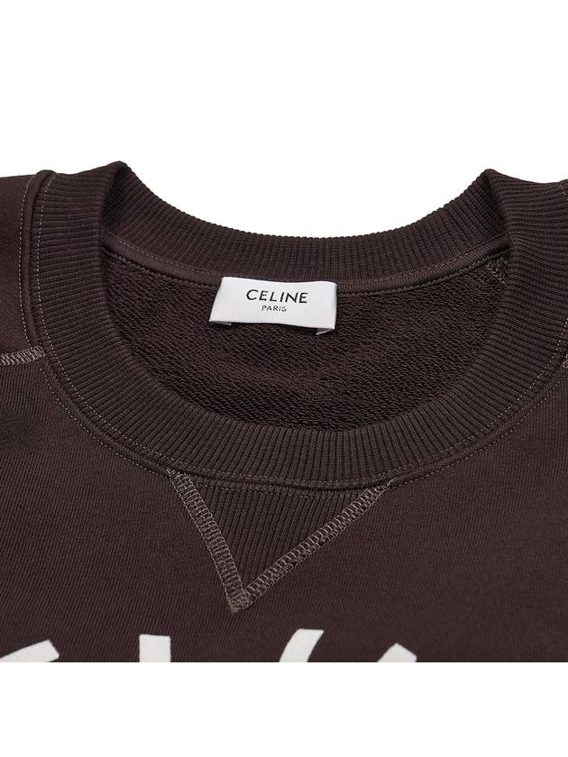 Triomphe Cotton Fleece Sweatshirt Kakao - CELINE - BALAAN 5