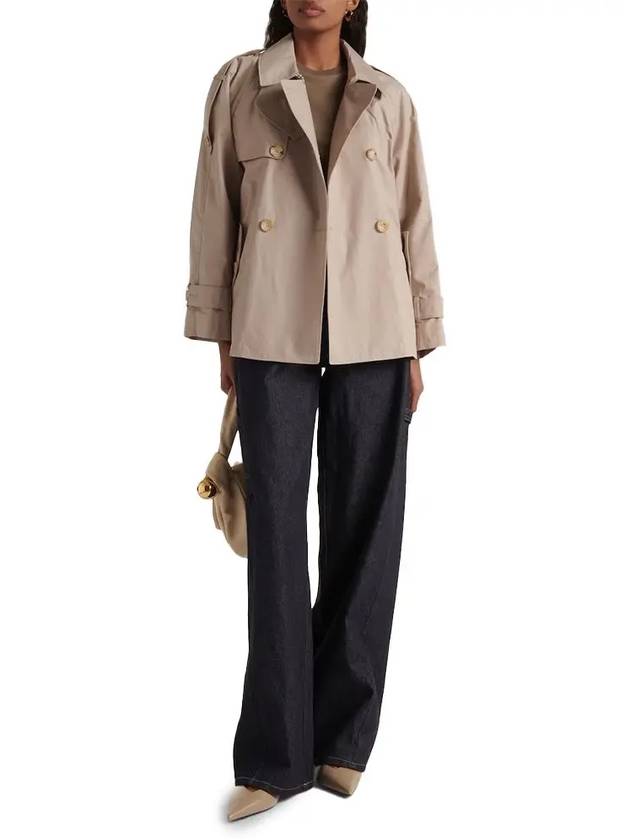 DTrench Double Breasted Short Trench Coat Beige - MAX MARA - BALAAN 3