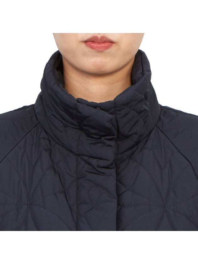 Pittore Button High Neck Padded Navy - MAX MARA - BALAAN 7