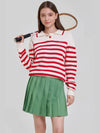 Logo Stripe Collar Neck Knit MK3AP401 - P_LABEL - BALAAN 10