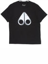 Maurice Logo Print Short Sleeve T-Shirt Black - MOOSE KNUCKLES - BALAAN 2