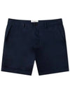 Cotton Chino Shorts Blue - AMI - BALAAN 1