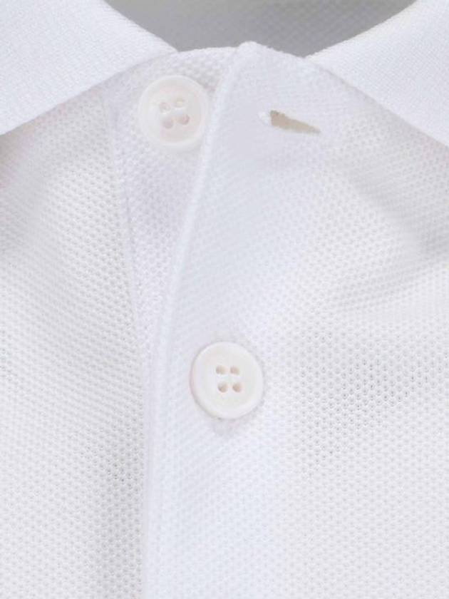 Cotton Polo Shirt White - BURBERRY - BALAAN 6