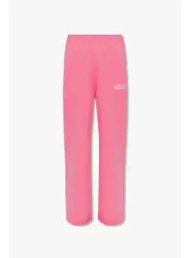 Logo Banding Sweat Straight Pants Pink - GANNI - BALAAN 2