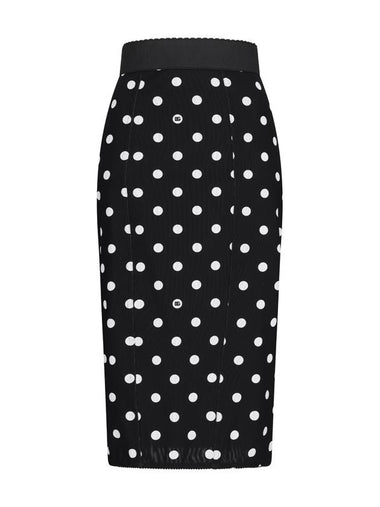 POLKA DOT PRINT PENCIL SKIRT - DOLCE&GABBANA - BALAAN 1