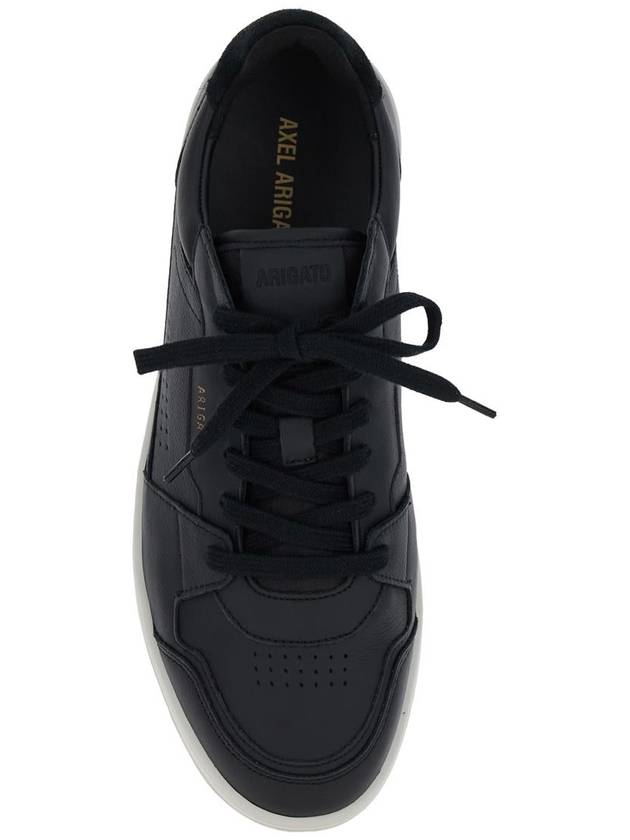 'Dice Lo' Black Low Top Sneakers With Laminated Logo In Leather And Suede Man - AXEL ARIGATO - BALAAN 4