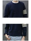 Diagonal Armband Knit Top Navy - THOM BROWNE - BALAAN.