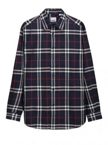 Checked cotton poplin shirt - BURBERRY - BALAAN 1