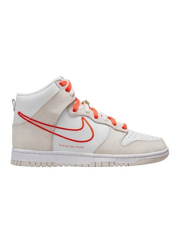 Dunk First Use Pack High Top Sneakers White Sail Orange - NIKE - BALAAN 1