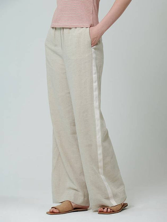 Tape straight pants beige - PINBLACK - BALAAN 2