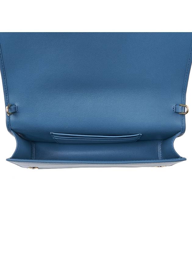 Women's Matelasse Logo Nappa Leather Shoulder Bag Blue - MIU MIU - BALAAN 11