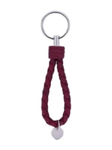 Intrecciato Nappa Keyring Burgundy - BOTTEGA VENETA - BALAAN 1