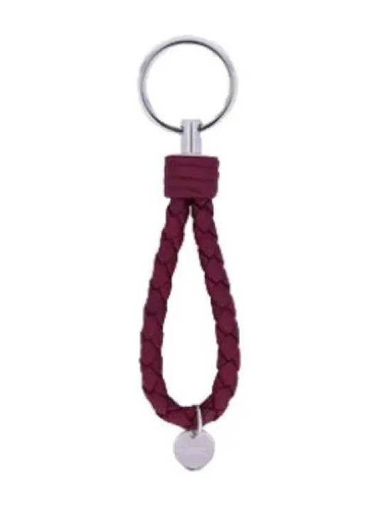 Intrecciato Napa key ring burgundy holder - BOTTEGA VENETA - BALAAN 1