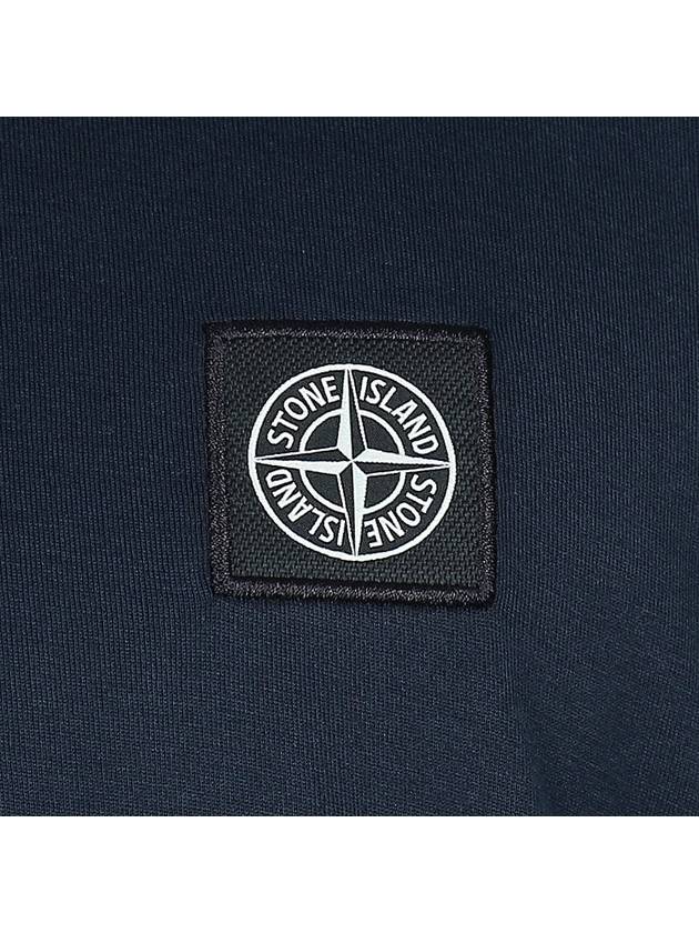 Slimfit Cotton Jersey Short Sleeve T-shirt Navy - STONE ISLAND - BALAAN 6