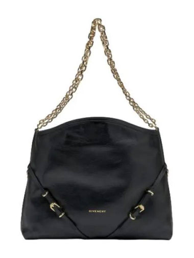 Medium Boisille Chain Leather Shoulder Bag Black - GIVENCHY - BALAAN 1