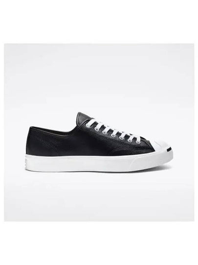 Jack Purcell Leather Low Top Sneakers Black - CONVERSE - BALAAN 2