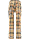 Organic Cotton Check Straight Pants Beige - BURBERRY - BALAAN 3