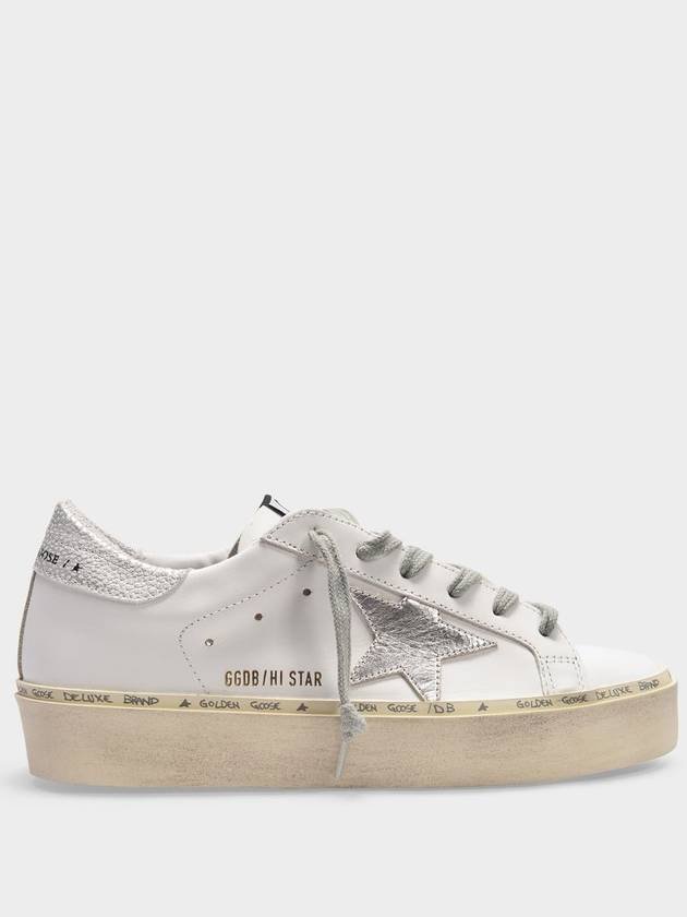 Hi Star White Metallic Silver Heel Tab Sneakers - GOLDEN GOOSE - BALAAN 2