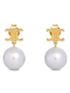 Pearl Drop Earrings White - CELINE - BALAAN 1