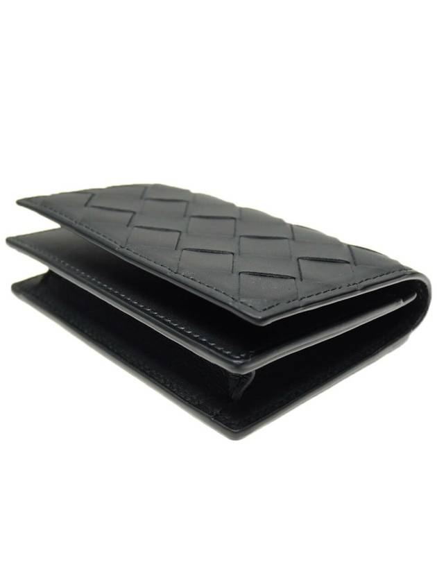 Intrecciato Folding Card Wallet Black - BOTTEGA VENETA - BALAAN 4