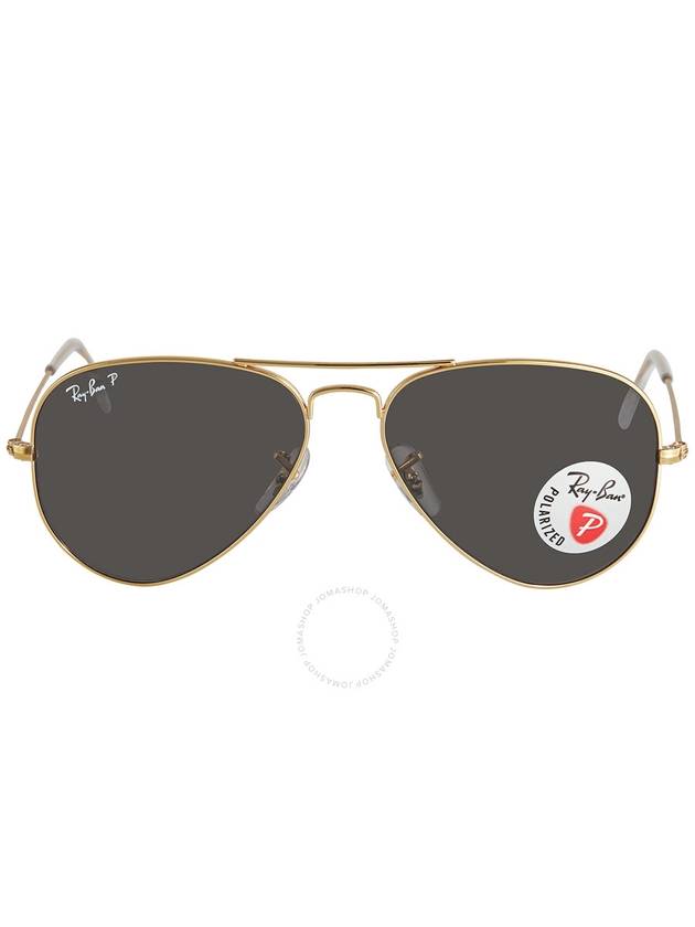 Ray Ban Aviator Classic Polarized Black Pilot Unisex Sunglasses RB3025 919648 55 - RAY-BAN - BALAAN 1