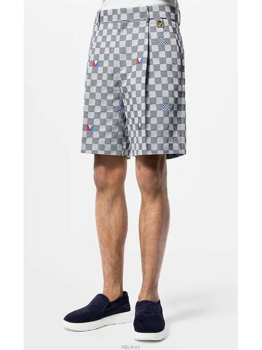 1AFVT7 Damier cotton tailored shorts - LOUIS VUITTON - BALAAN 2