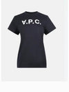 VPC Logo Organic Cotton Short Sleeve T-Shirt Navy - A.P.C. - BALAAN 2