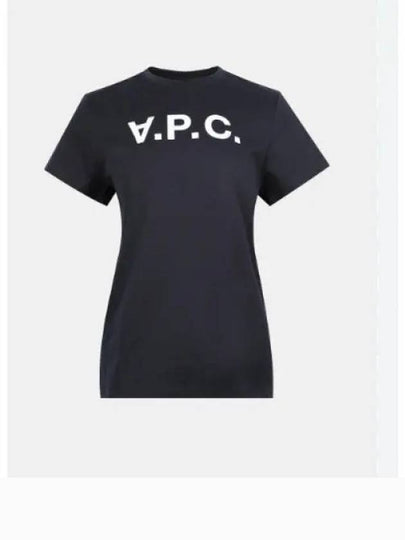 VPC Logo Organic Cotton Short Sleeve T-Shirt Navy - A.P.C. - BALAAN 2