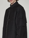 Shadow Project Hidden Badge Graphic Over Long Sleeve Shirt Black - STONE ISLAND - BALAAN 6