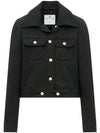 Twill Trucker Jacket Black - COURREGES - BALAAN 1