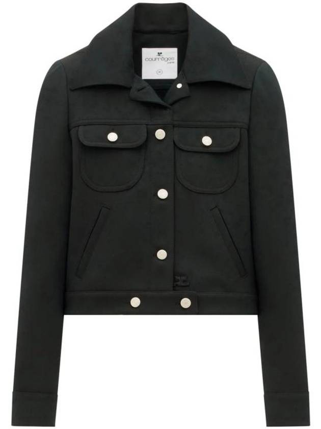 Twill Trucker Jacket Black - COURREGES - BALAAN 1