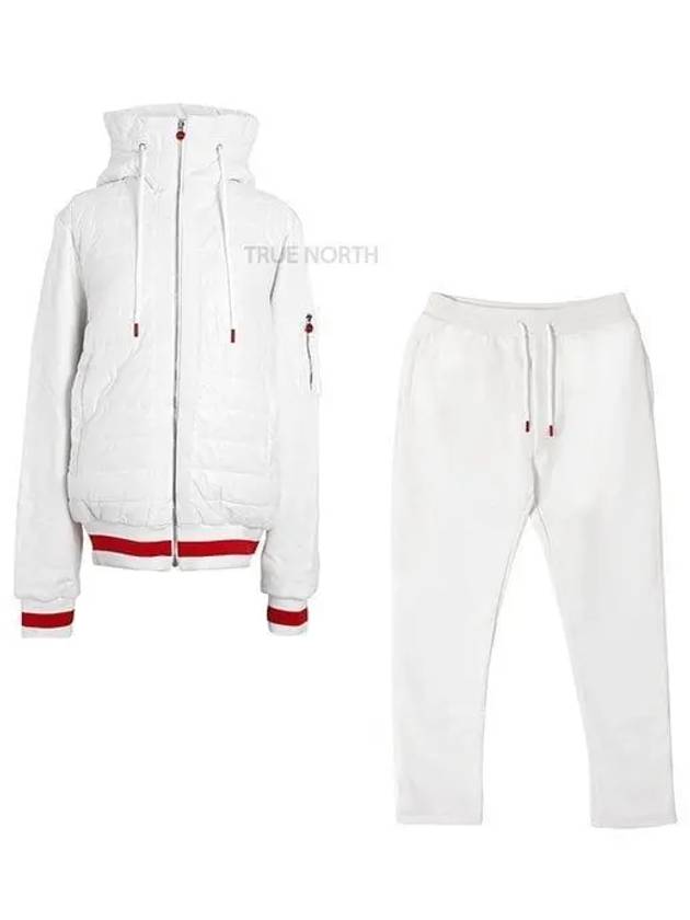 Padded Zip-Up Track Suit White - KITON - BALAAN 2