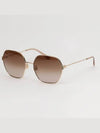 Eyewear Logo Geometric Frame Metal Sunglasses Brown - GUCCI - BALAAN 5