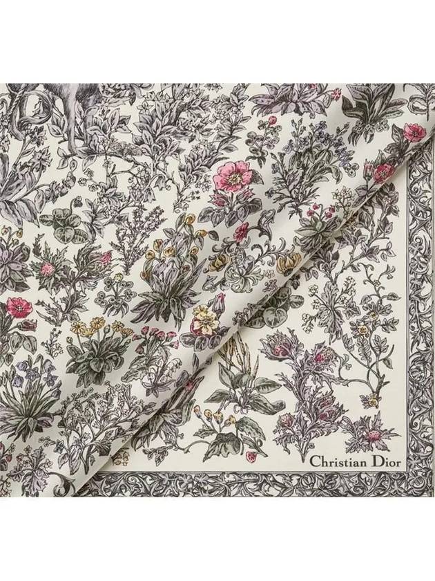 Millefiori Unicorn 90 Square Scarf White - DIOR - BALAAN 5