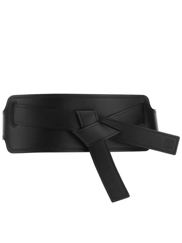 Calfskin Gate Belt Black - LOEWE - BALAAN 1