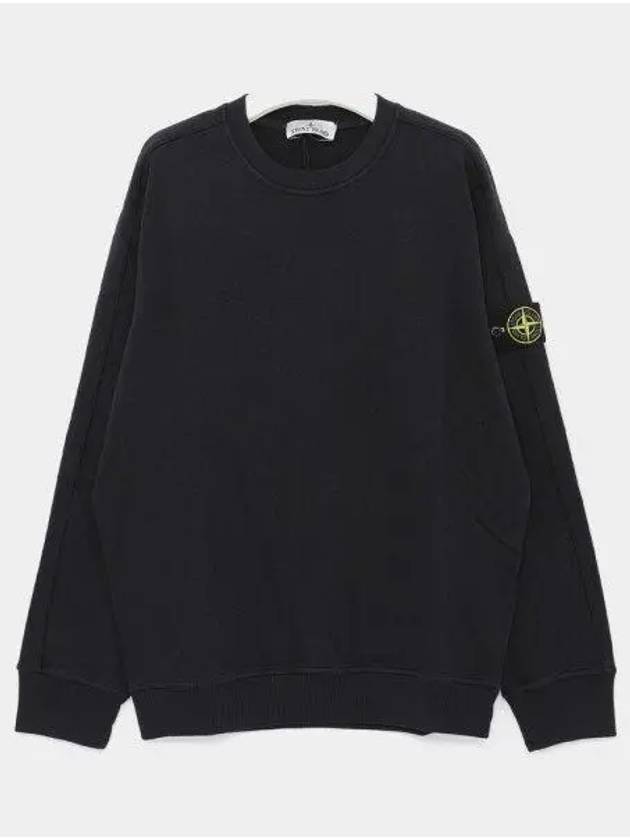 Cotton Crew Neck Sweatshirt Navy - STONE ISLAND - BALAAN 2