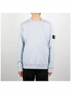 Wappen Patch Garment Dyed Sweatshirt Light Blue - STONE ISLAND - BALAAN 3