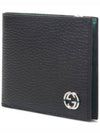 GG Interlocking Two Tone Half Wallet Black - GUCCI - BALAAN 3