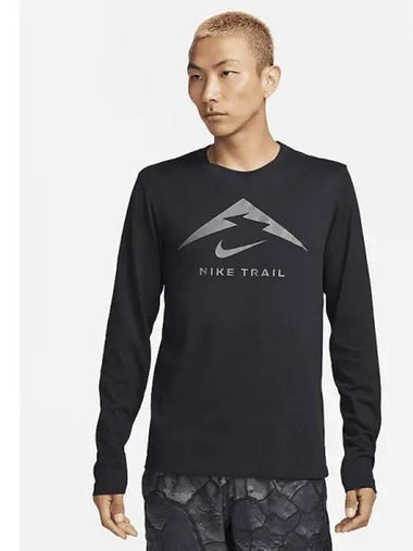 Dry Fit Men s Long Sleeve Trail Running T Shirt Black FN0828 010 720123 - NIKE - BALAAN 1