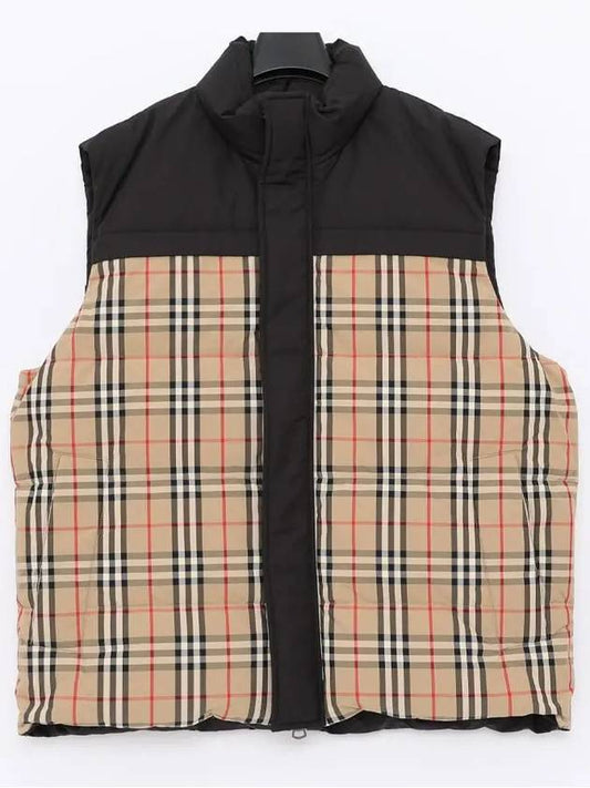 Check Panel Reversible Vest Beige - BURBERRY - BALAAN 2