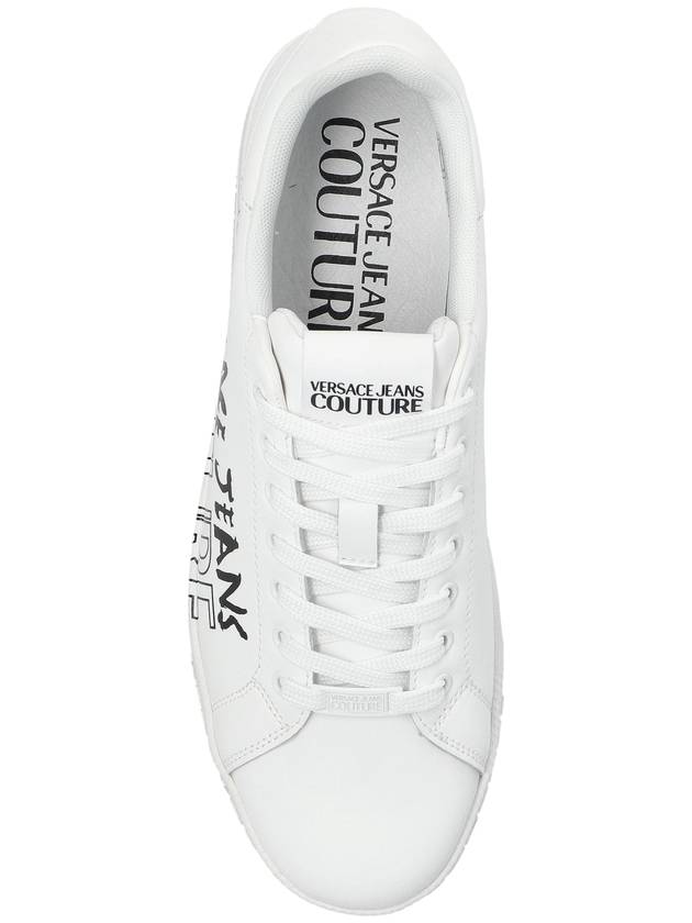 Versace Jeans Couture Sneakers With Printed Logo, Men's, White - VERSACE - BALAAN 6