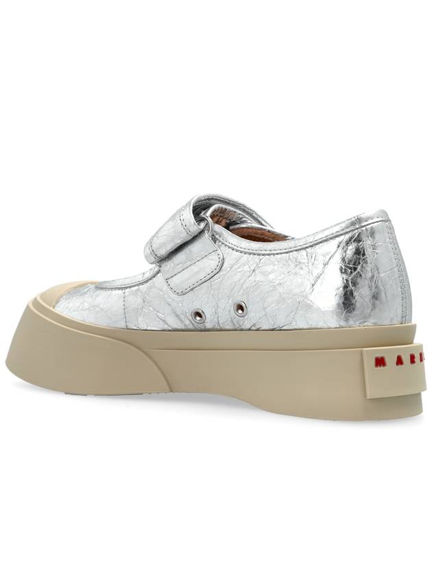 Pablo Leather Mary Jane Loafers Silver - MARNI - BALAAN 6