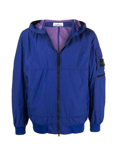 Men's Wappen Patch Naslan Watro Hooded Jacket Ultra Marine Blue - STONE ISLAND - BALAAN 1