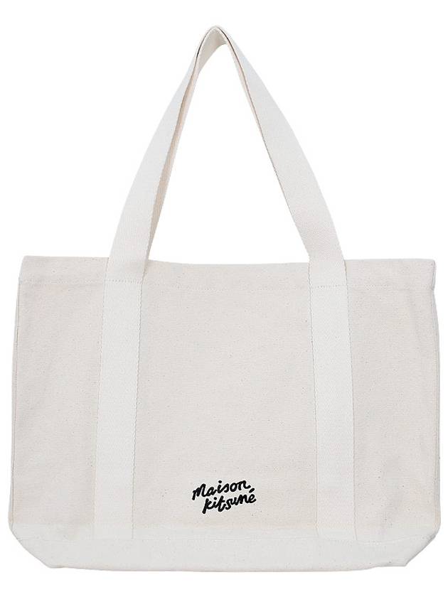 Fox Head Print Tote Bag Ecru - MAISON KITSUNE - BALAAN 4