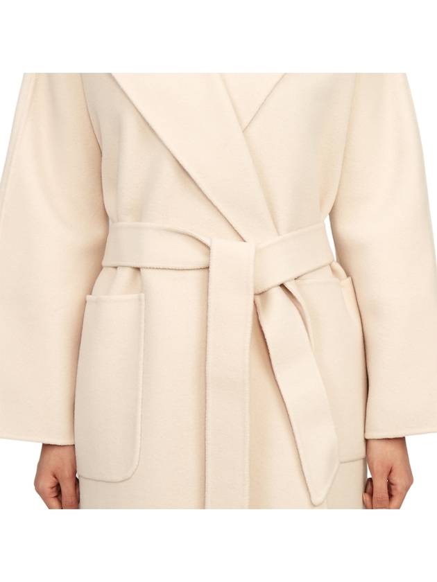 Rovo Wrap Wool Singe Coat Sand - MAX MARA - BALAAN 11