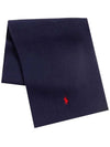 Embroidered Pony Logo Ribbed Muffler Navy - POLO RALPH LAUREN - BALAAN 3