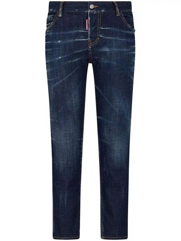 Dark Clean Wash Cool Girl Jeans Blue - DSQUARED2 - BALAAN 2