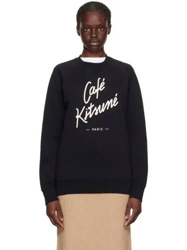 Black Cafe Kitsune Sweatshirt 232389F098019 271608 1147421 - MAISON KITSUNE - BALAAN 1